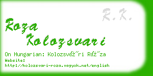 roza kolozsvari business card